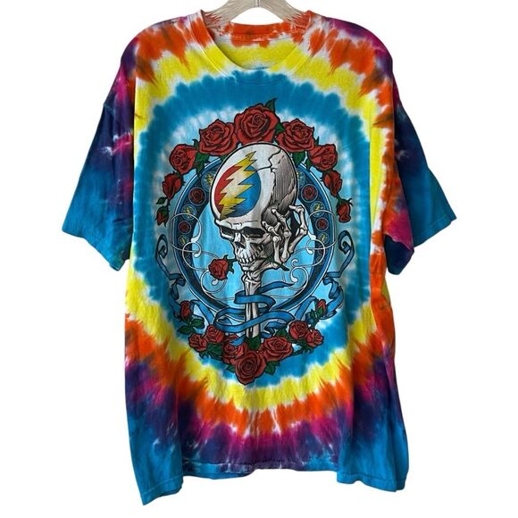 GREATFUL DEAD Tie Dye Classic Skull T-Shirt Size Xlarge - Picture 1 of 7